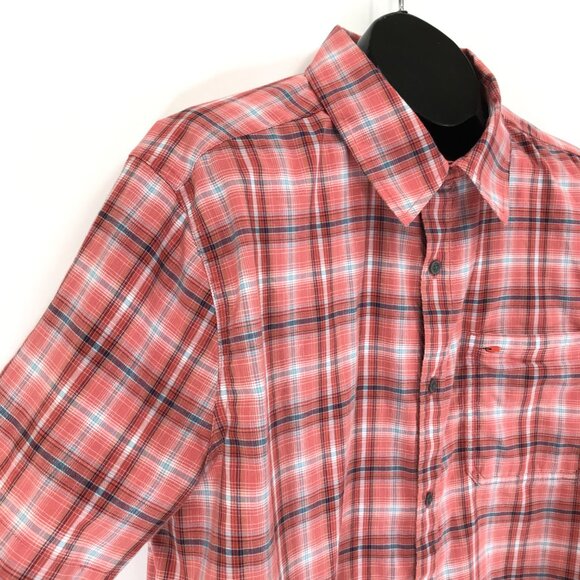 Exofficio Short Sleeve Button Up Shirt Men's XXL Plaid Pocket Outdoor Fishing - Picture 4 of 12